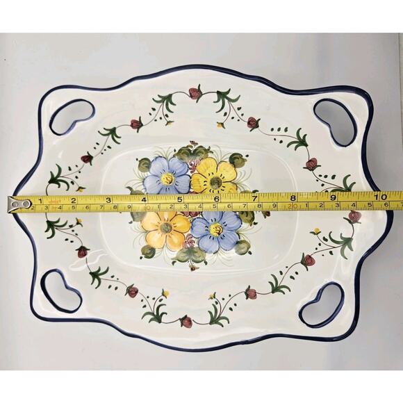 Ceramica Albalat Spanish Pottery Hand-Painted 10.5" Serving Platter Wall Plate - Picture 6 of 7